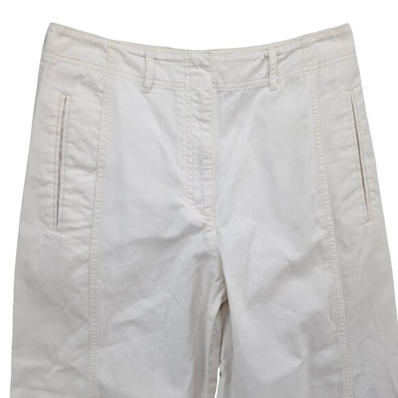 Club Monaco Wide Leg Pants Womens Cream High Rise Flat Front Size 6 - Picture 3 of 11